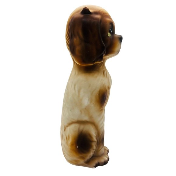 Vintage 50s 60s Wales Ceramic Spaniel Dog Big Eyes MCM Made in Japan 9 Inches - Picture 3 of 12
